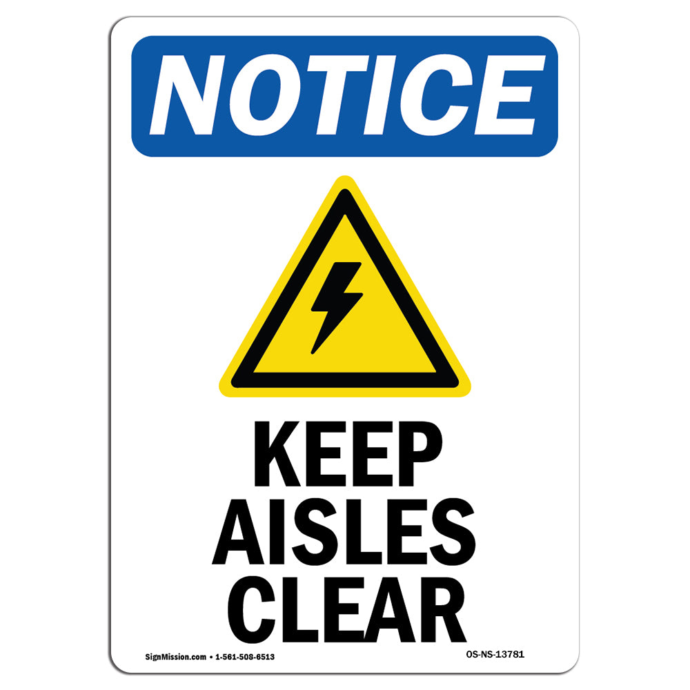 Keep Aisles Clear