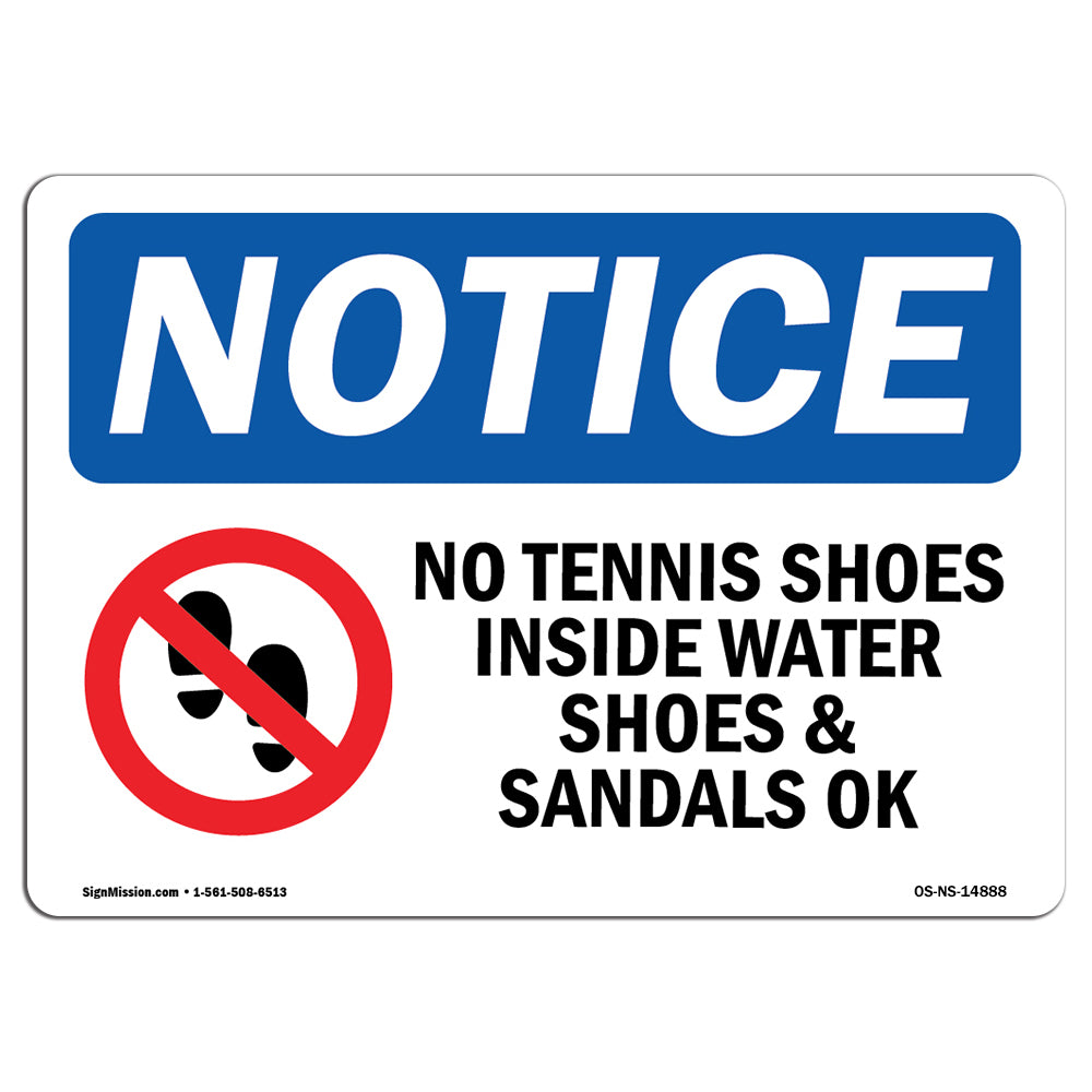 No Tennis Shoes Inside Water