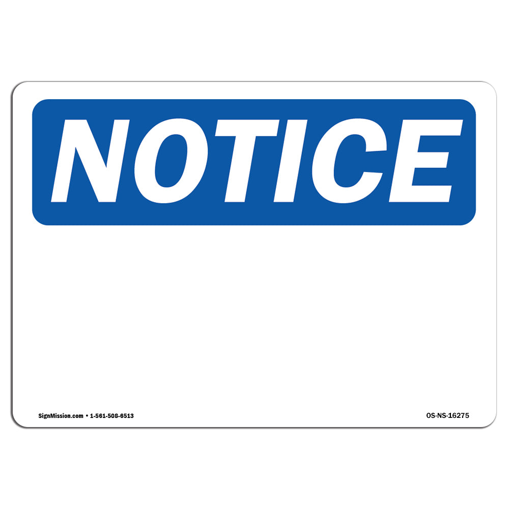 NOTICE Notice Blank Write-On
