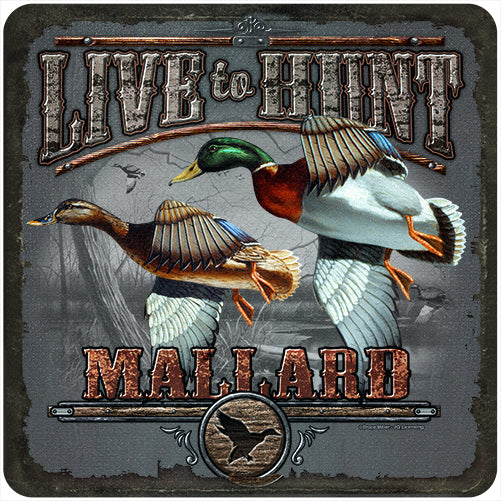 Live To Hunt Mallard Vinyl Decal Sticker