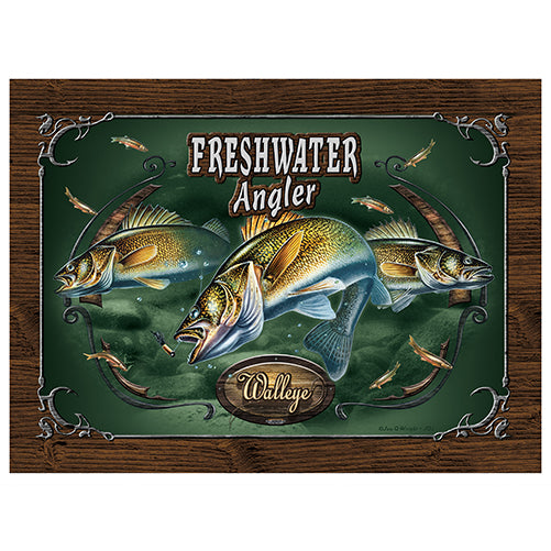 Walleye Freshwater Angler Novelty Sign