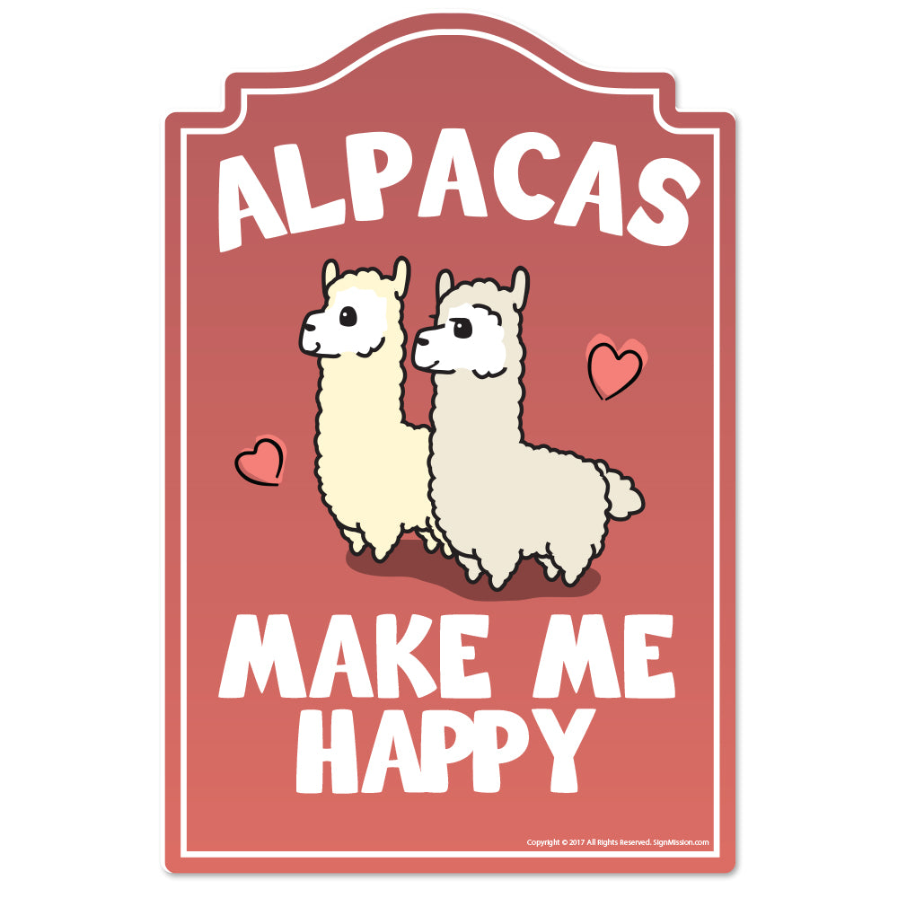 Alpacas Novelty Sign