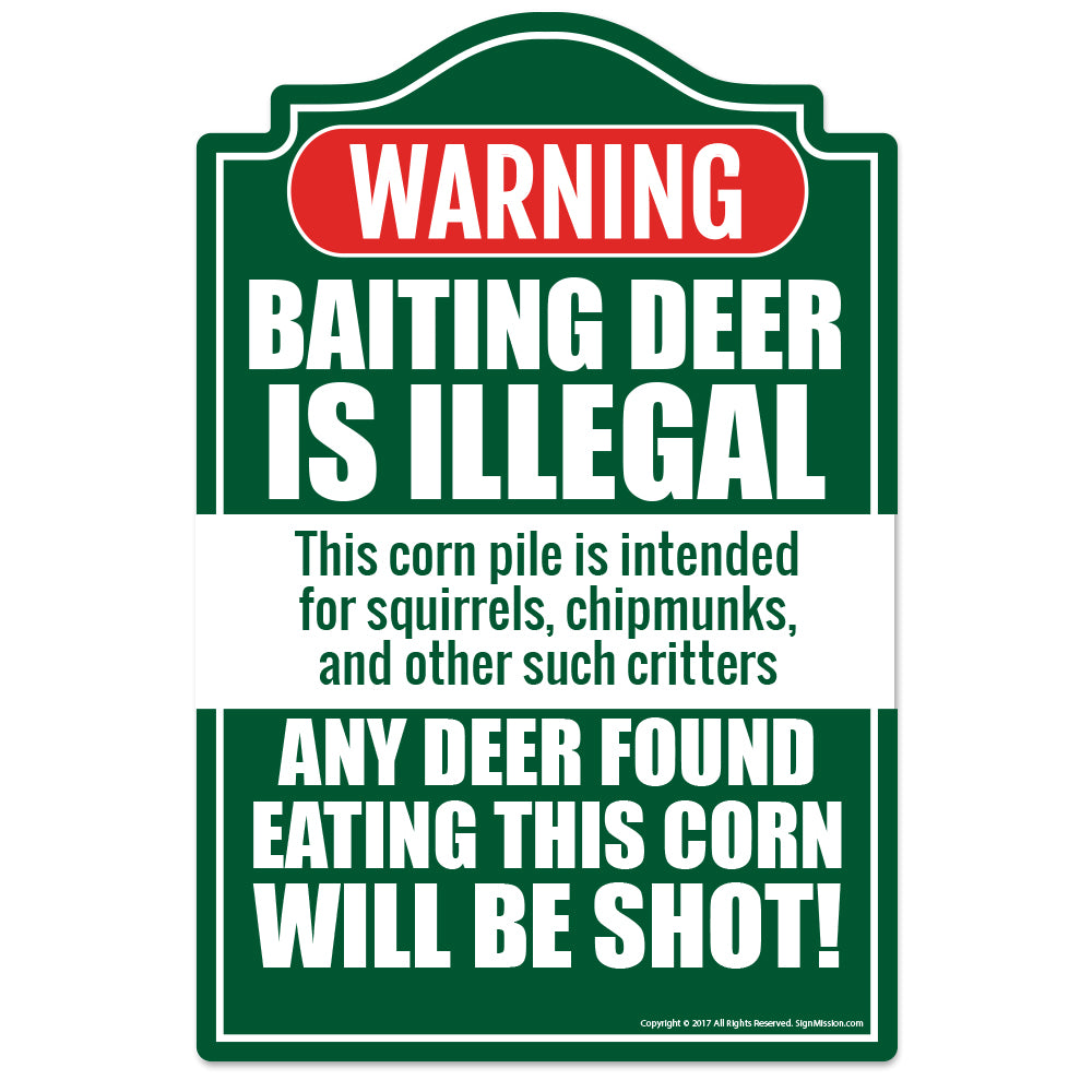 Baiting Deer Is Illegal Vinyl Decal Sticker