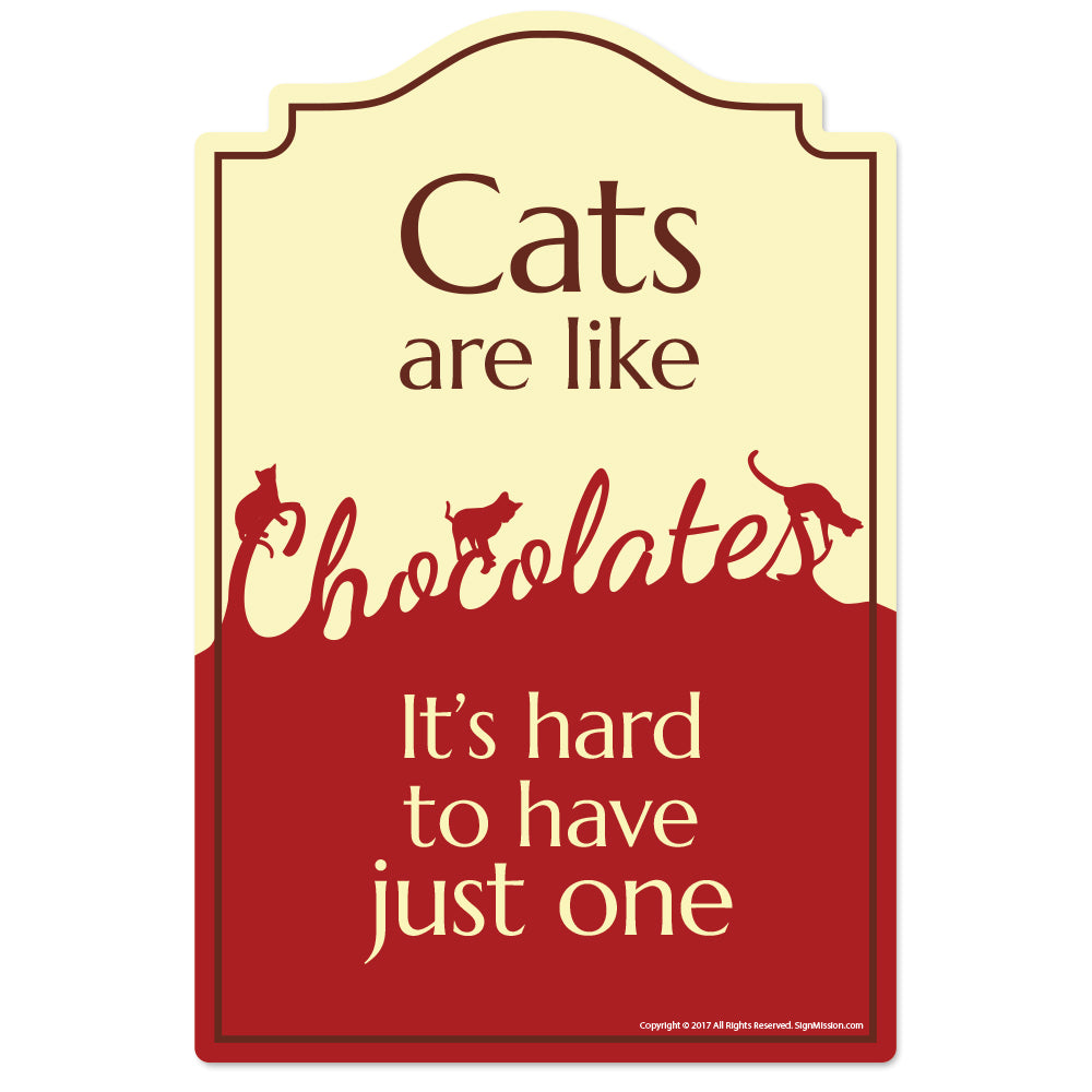 Cats Are Like Chocolates Vinyl Decal Sticker
