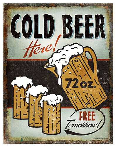 Free Beer Tomorrow Novelty Sign