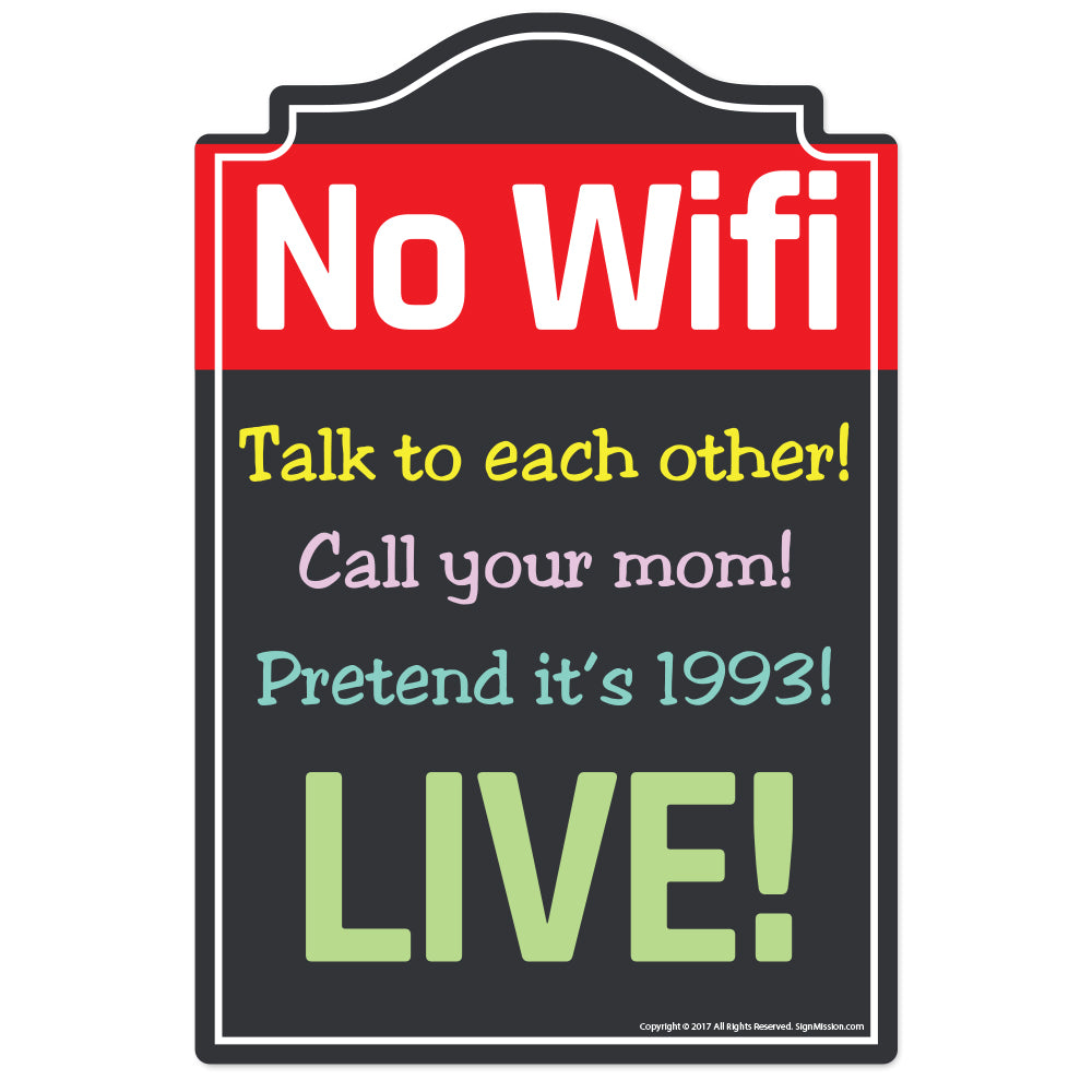 No Wifi Vinyl Decal Sticker