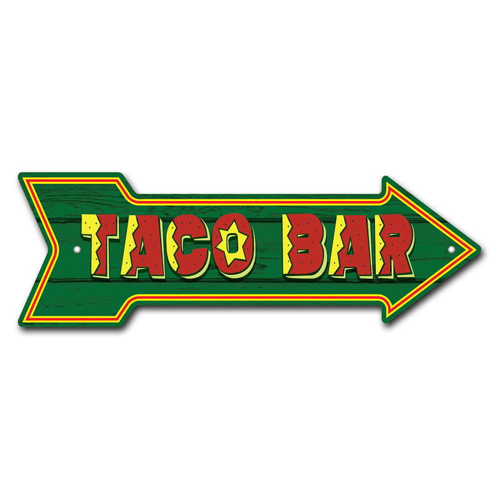 Taco Bar Arrow Sign