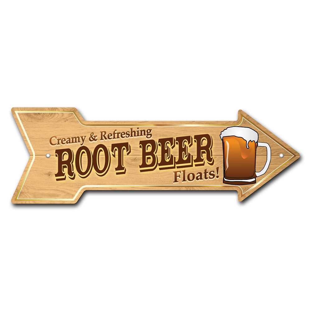 Root Beer Arrow Sign