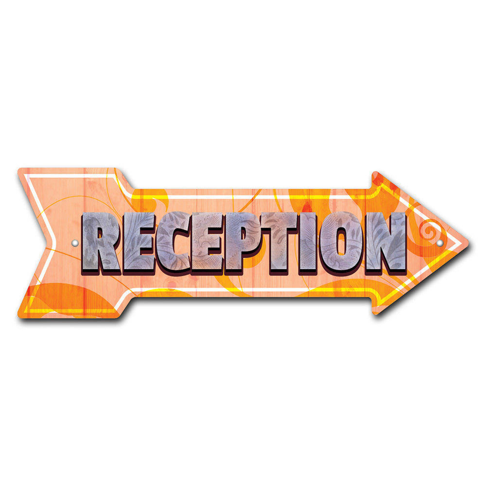 Reception Arrow Sign