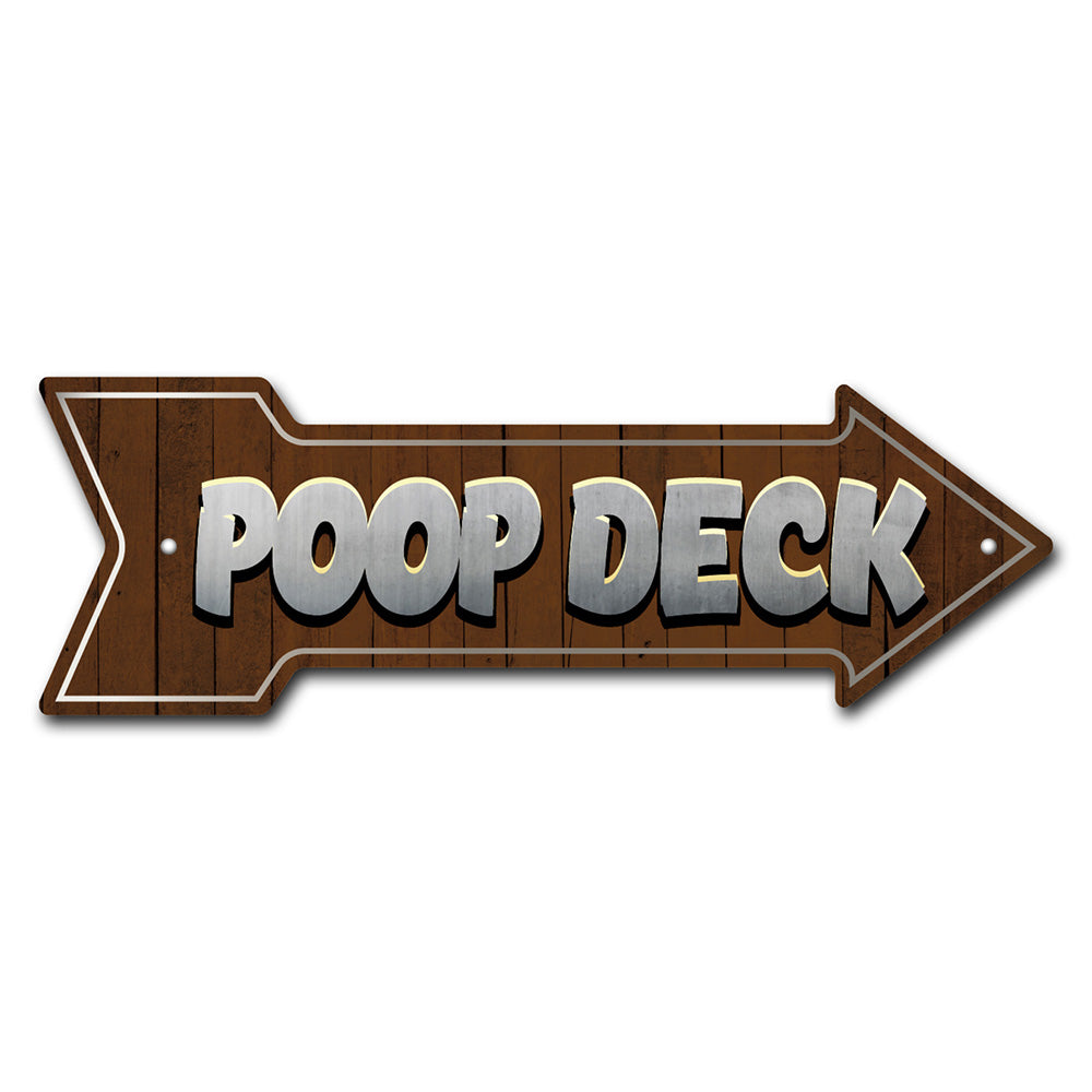 Poop Deck Arrow Sign