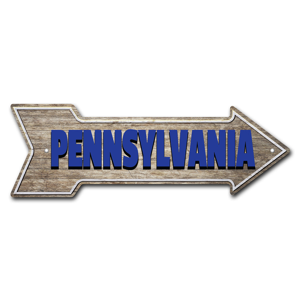 Pennsylvania Arrow Sign