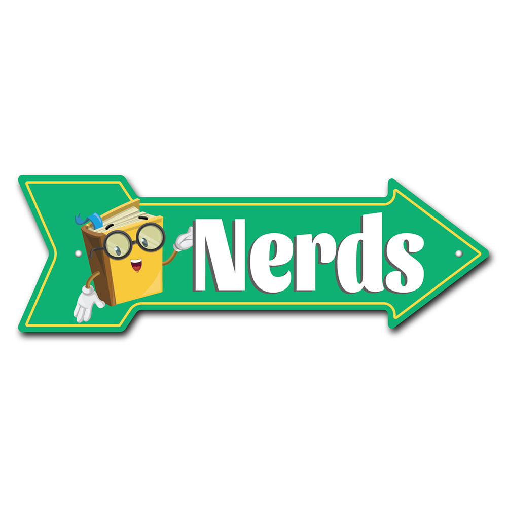 Nerds Arrow Sign