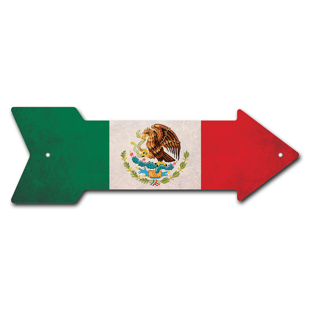 Mexico Flag 2 Arrow Sign
