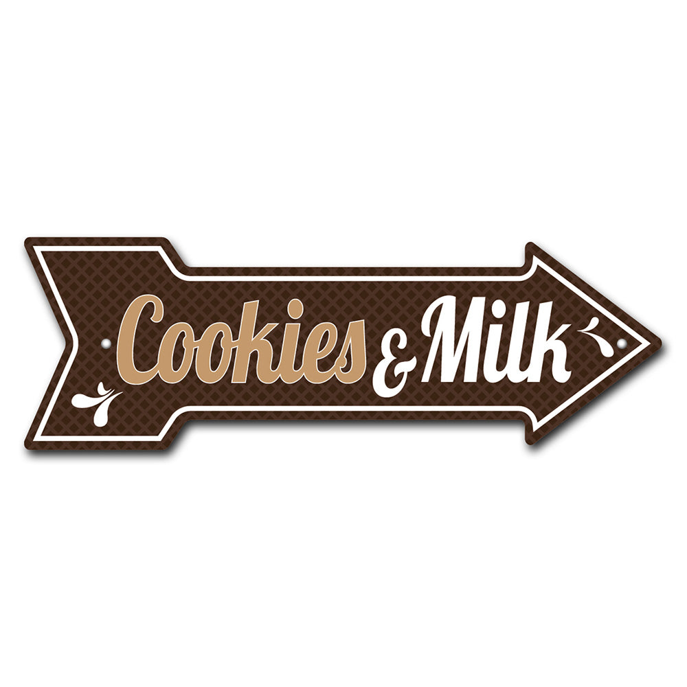 Cookies And Milk Arrow Sign