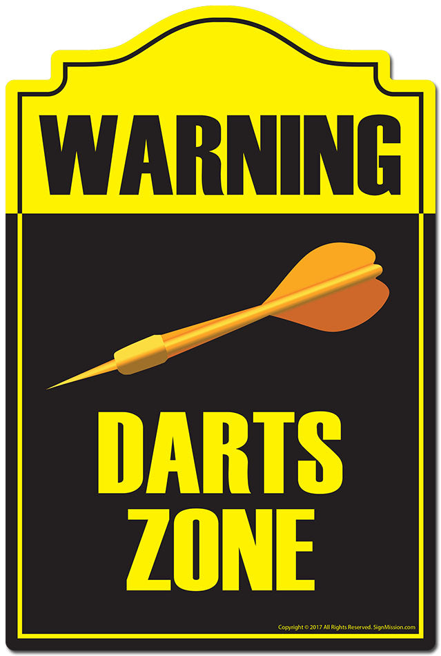 Darts Zone Novelty Sign