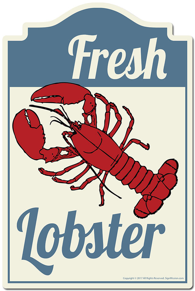 Fresh Lobster Novelty Sign