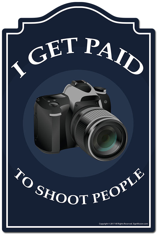I Get Paid To Shoot People Photographer 3 pack of Vinyl Decal Stickers 3.3" X 5" Vinyl Decal Sticker