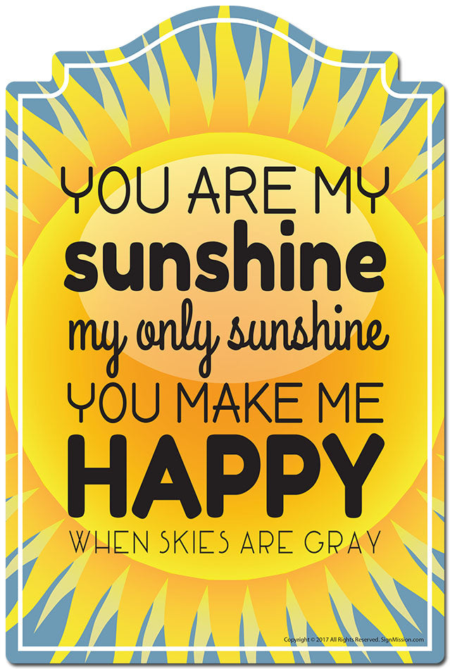 You Are My Sunshine 3 pack of Vinyl Decal Stickers 3.3" X 5" |Laptop Or Car Vinyl Decal Sticker
