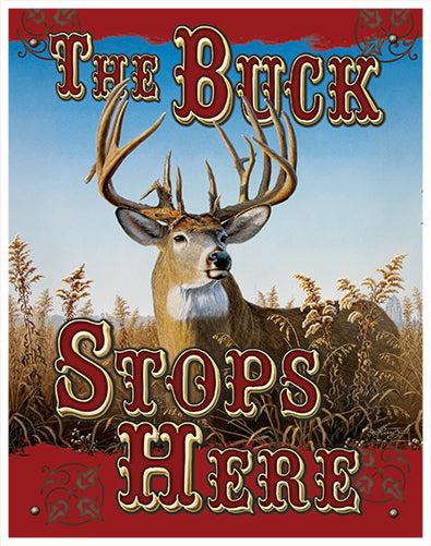 Buck Stops Here Novelty Sign