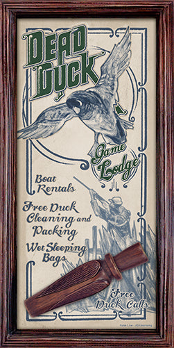 Dead Duck Game Lodge Novelty Sign