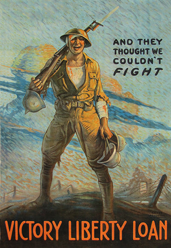 And They Thought We Couldn't Fight Victory Liberty Loan Novelty Sign