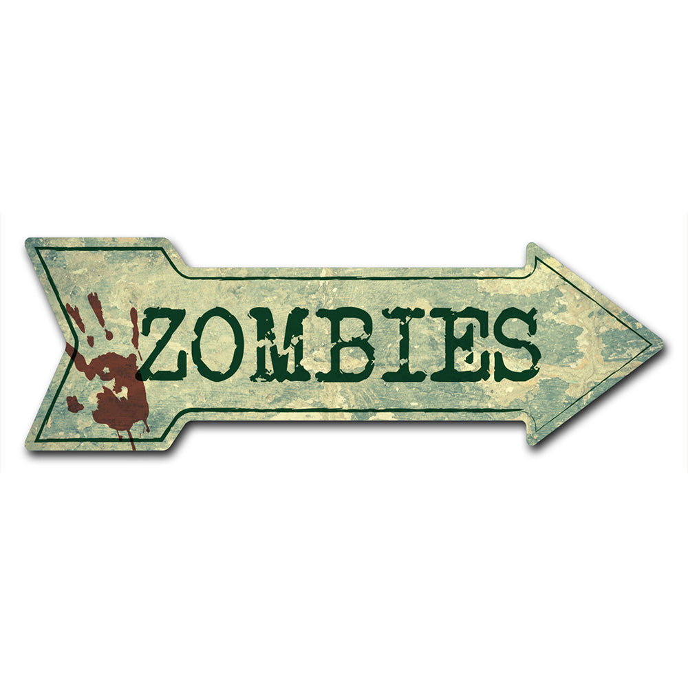 Zombies Arrow Sign