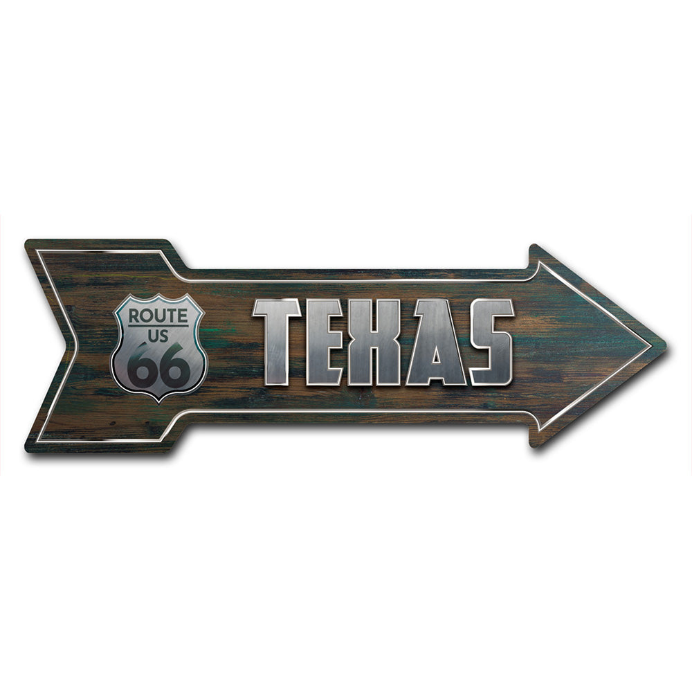 Texas 66 Arrow Sign