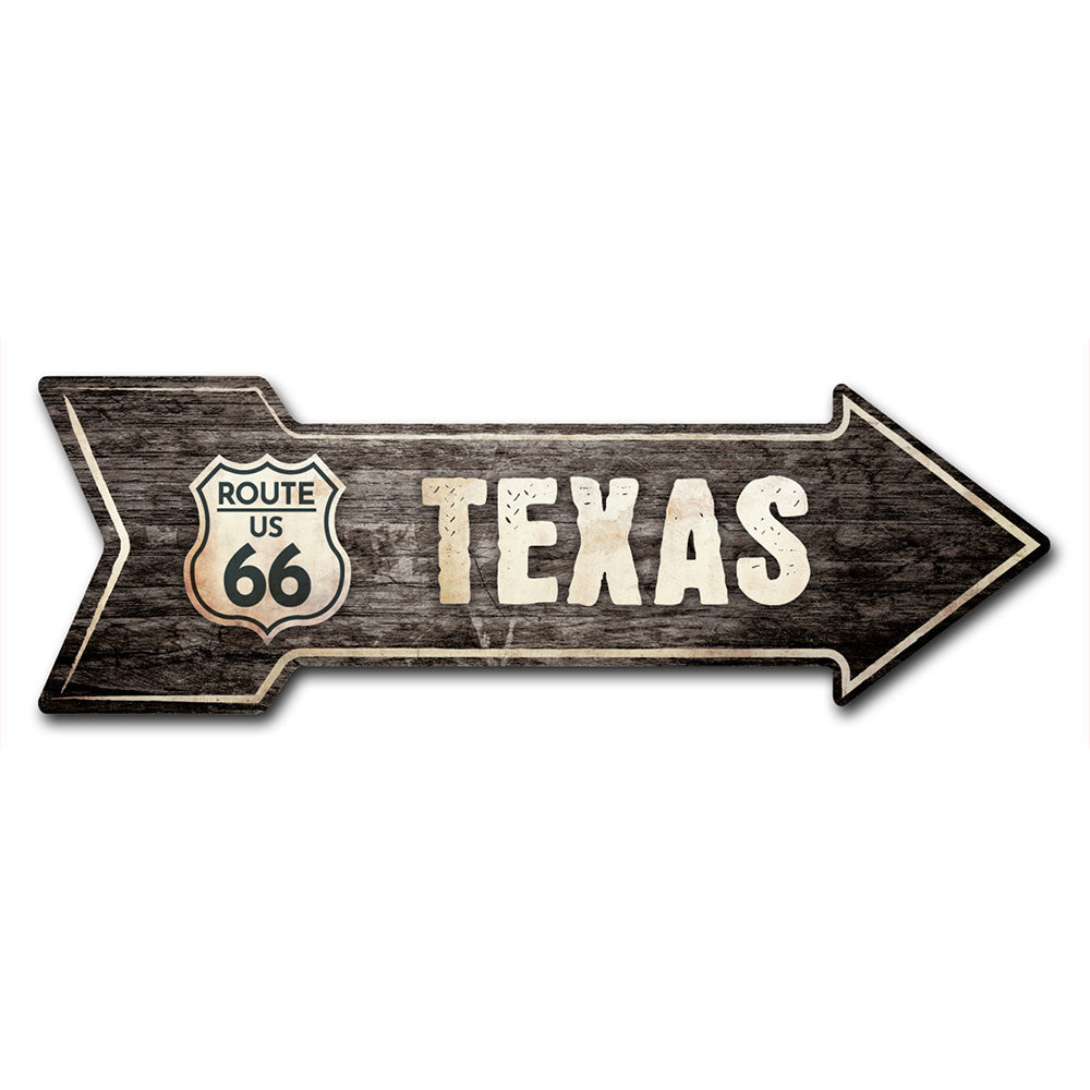 Texas 66 (2) Arrow Sign