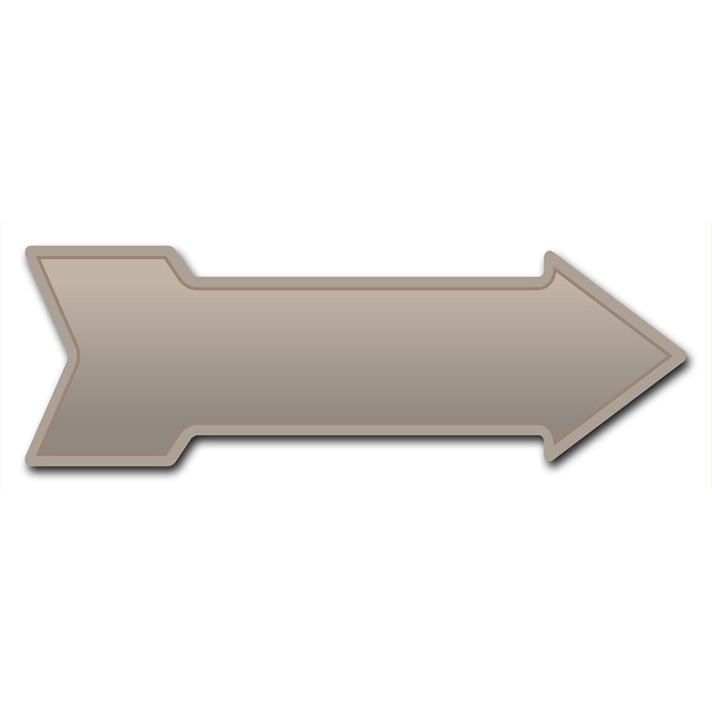 Tan Arrow Sign