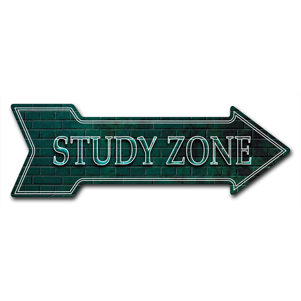 Study Zone Arrow Sign