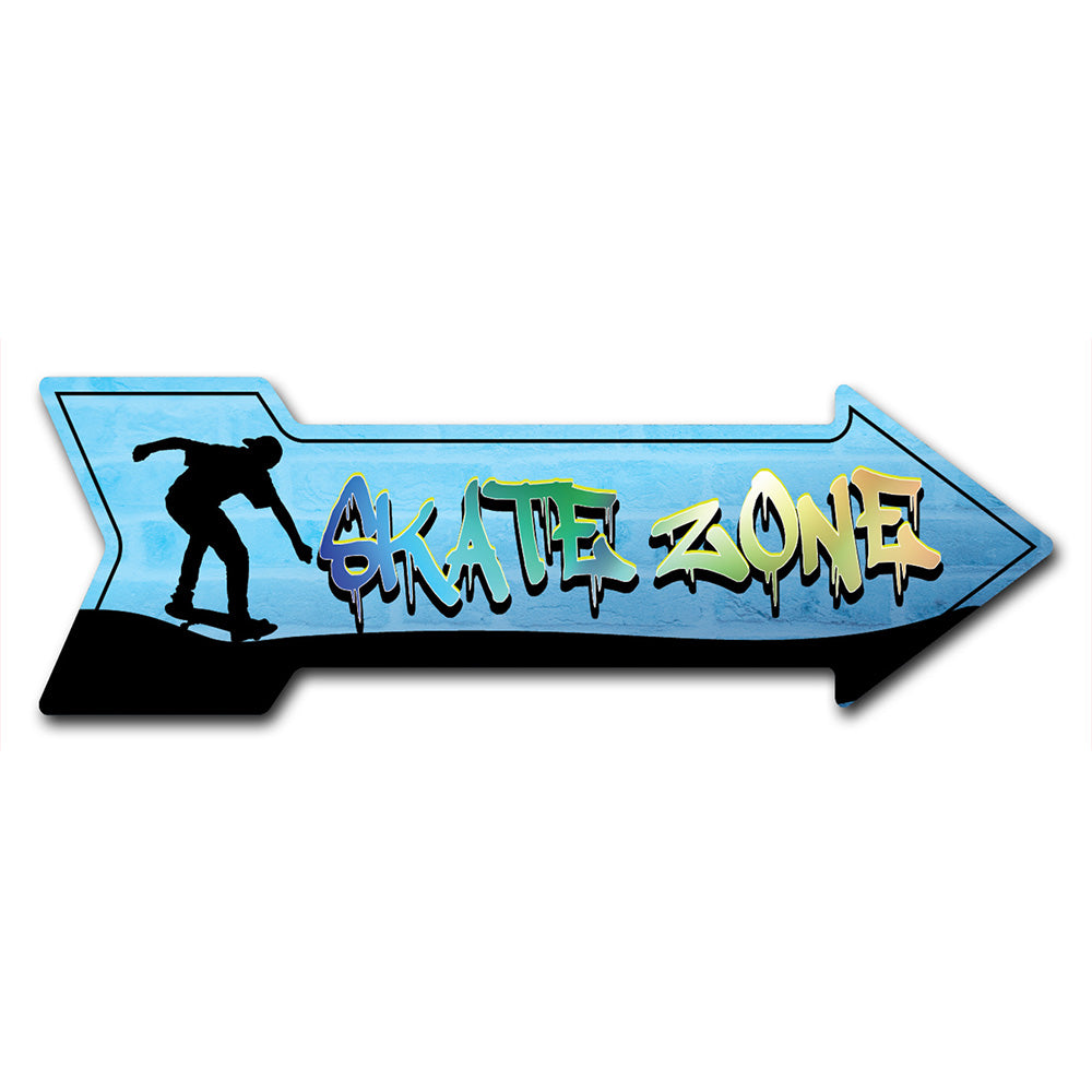 Skate Zone Arrow Sign