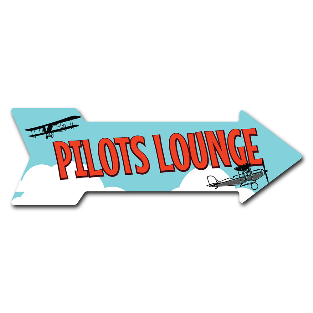 Pilots Lounge Arrow Sign