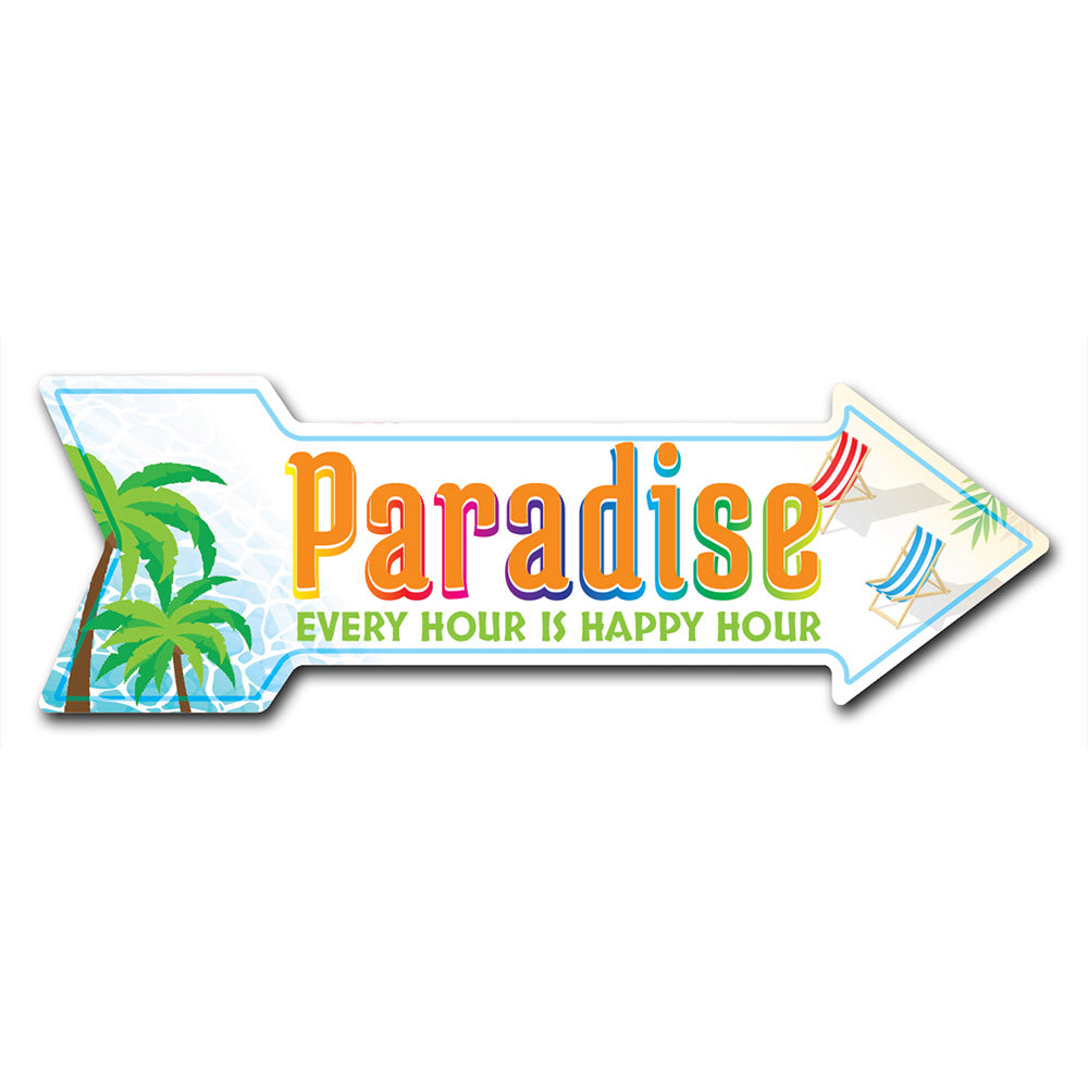 Paradise Arrow Sign