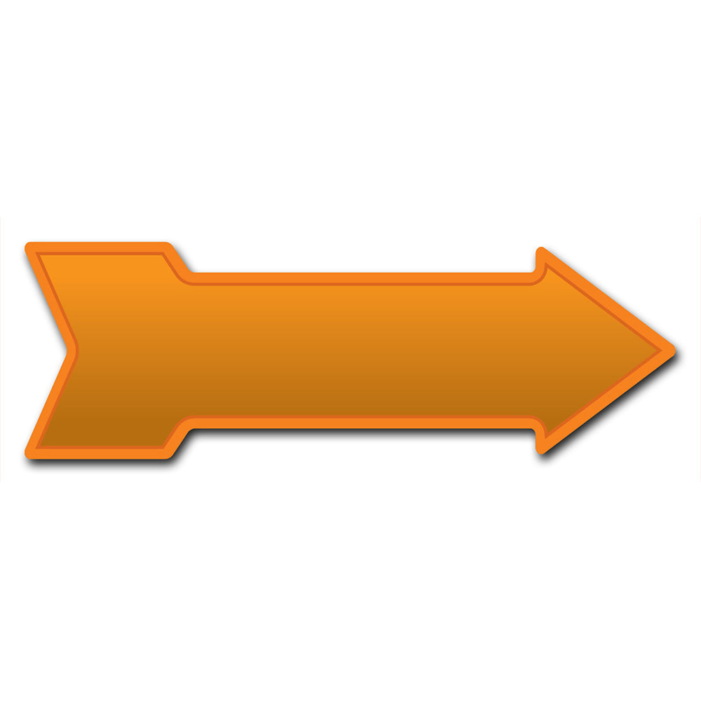 Orange Arrow Sign