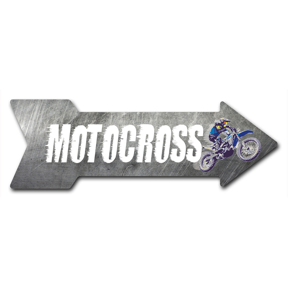 Motocross Arrow Sign