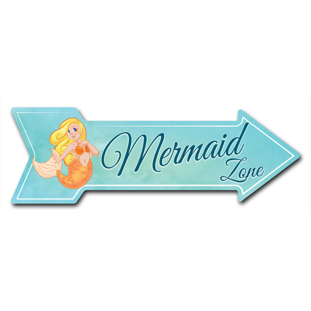 Mermaid Zone Arrow Sign