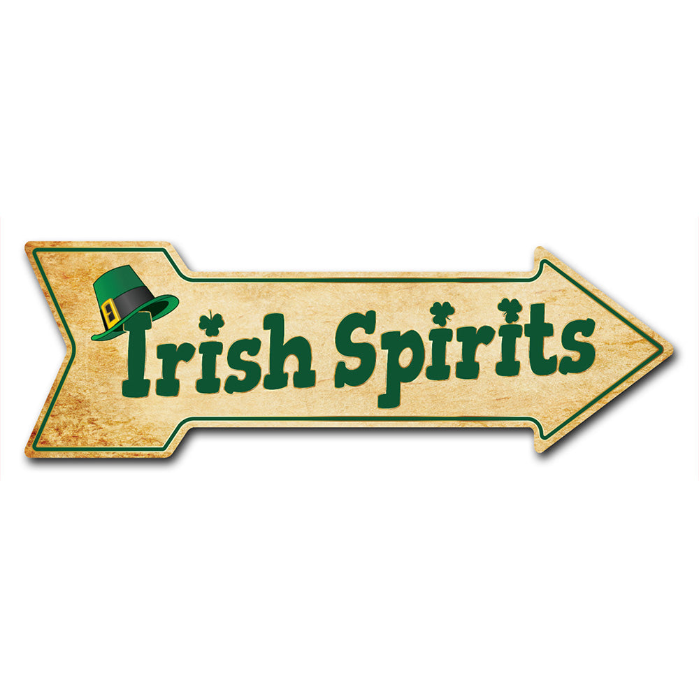 Irish Spirits Arrow Sign