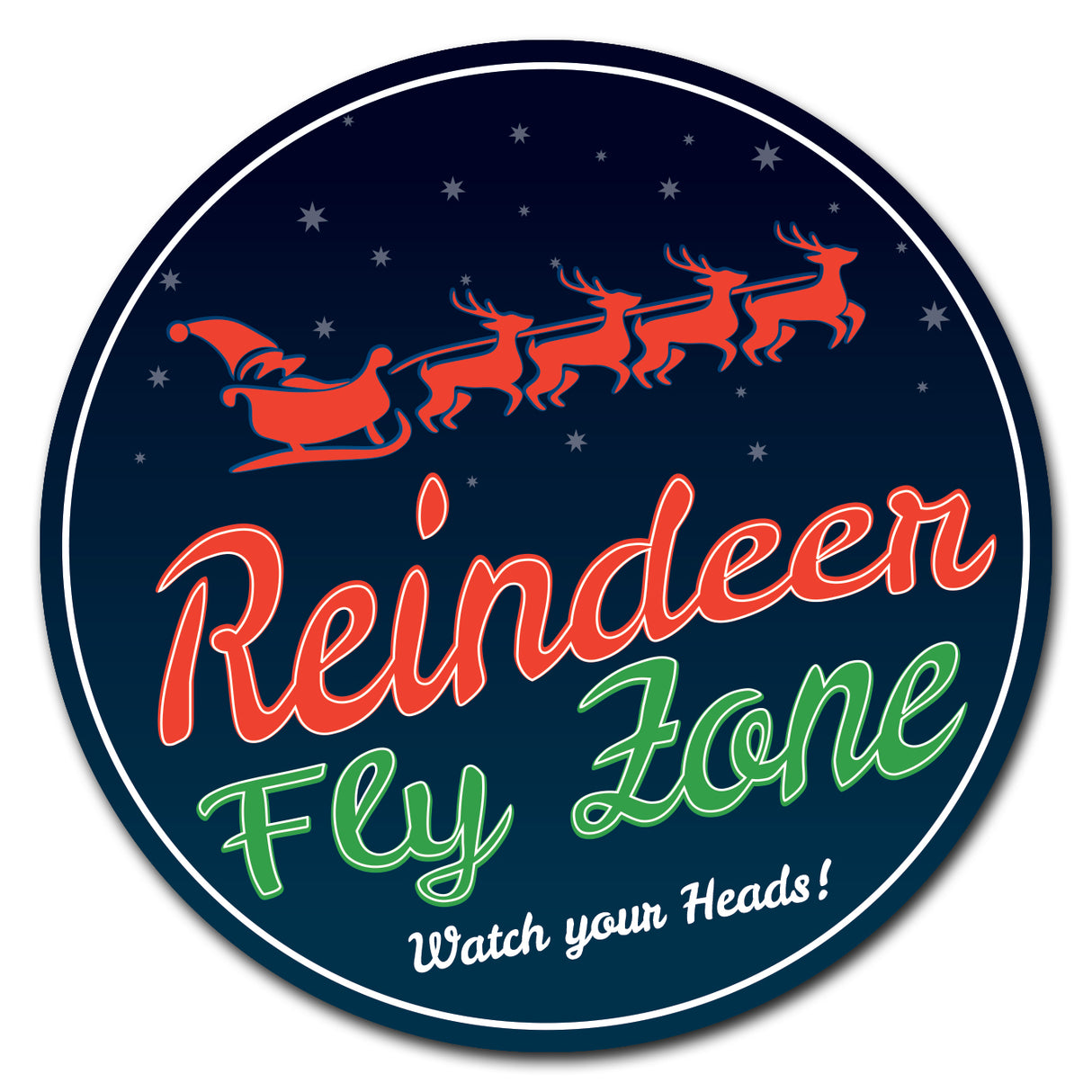 Reindeer Fly Zone Circle