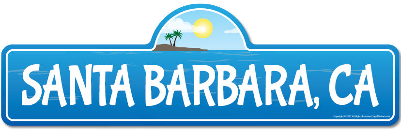 Santa Barbara, CA California Beach Street Sign