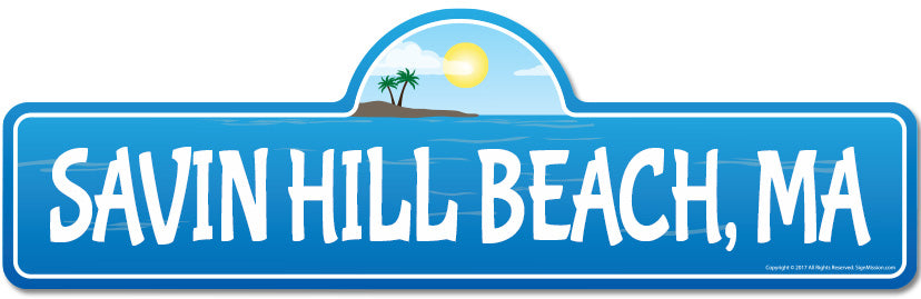 Savin Hill, MA Massachusetts Beach Street Sign