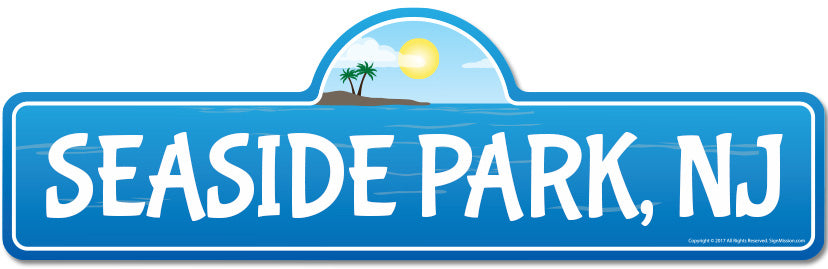 Seaside Park, NJ New Jersey Beach Street Sign