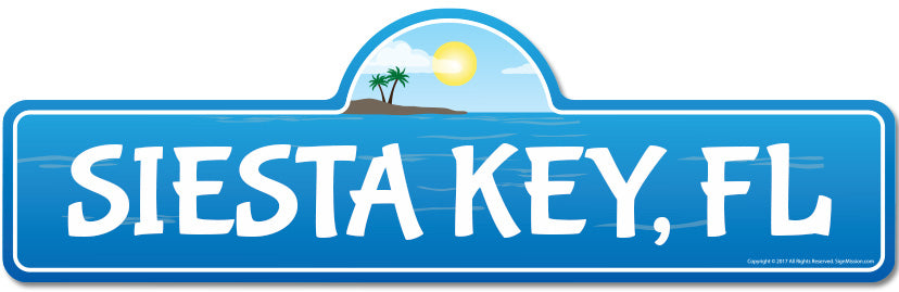 Siesta Key, FL Florida Beach Street Sign