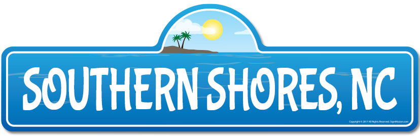 Southern Shores, NC North Carolina Beach Street Sign