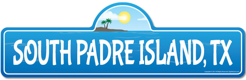 South Padre Island, TX Texas Beach Street Sign