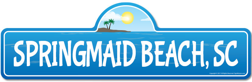Springmaid, SC South Carolina Beach Street Sign