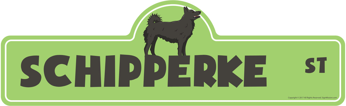 Schipperke Street Sign