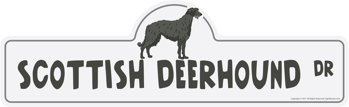 Scottish Deerhound Street Sign