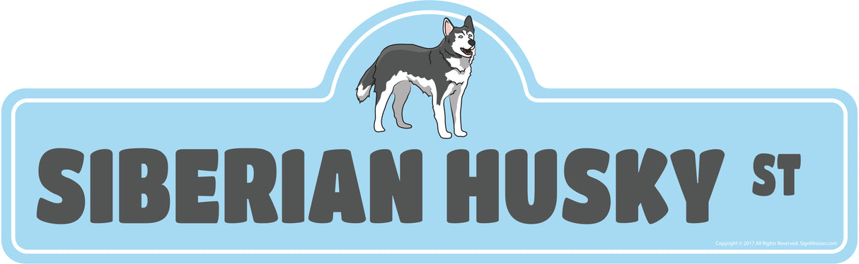 Siberian Husky Street Sign