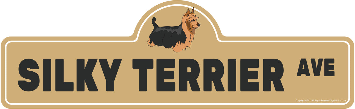 Silky Terrier Street Sign
