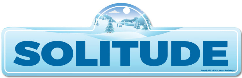 Solitude Street Sign